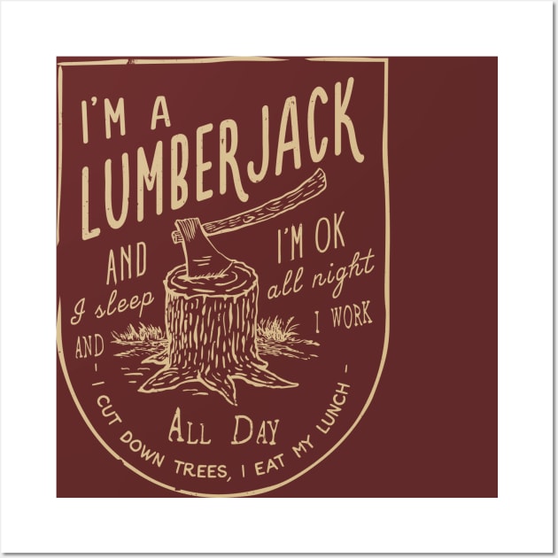 The Lumberjack Song Wall Art by manospd